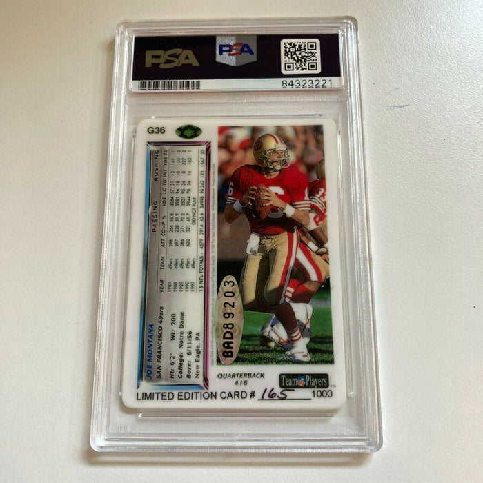 Joe Montana Signed Autographed 1995 Upper Deck Porcelain Card UDA & PSA DNA COA