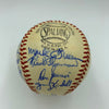 Beautiful 1960 Chicago Cubs Team Signed Baseball Ron Santo Lou Boudreau JSA COA