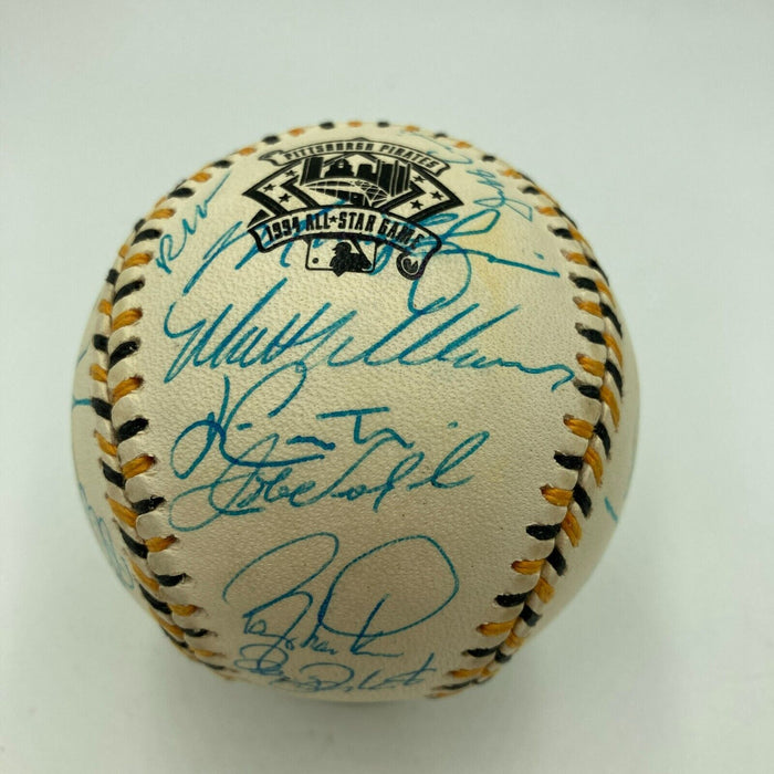 1994 All Star Game Team Signed Baseball Barry Bonds Greg Maddux Fred Mcgriff