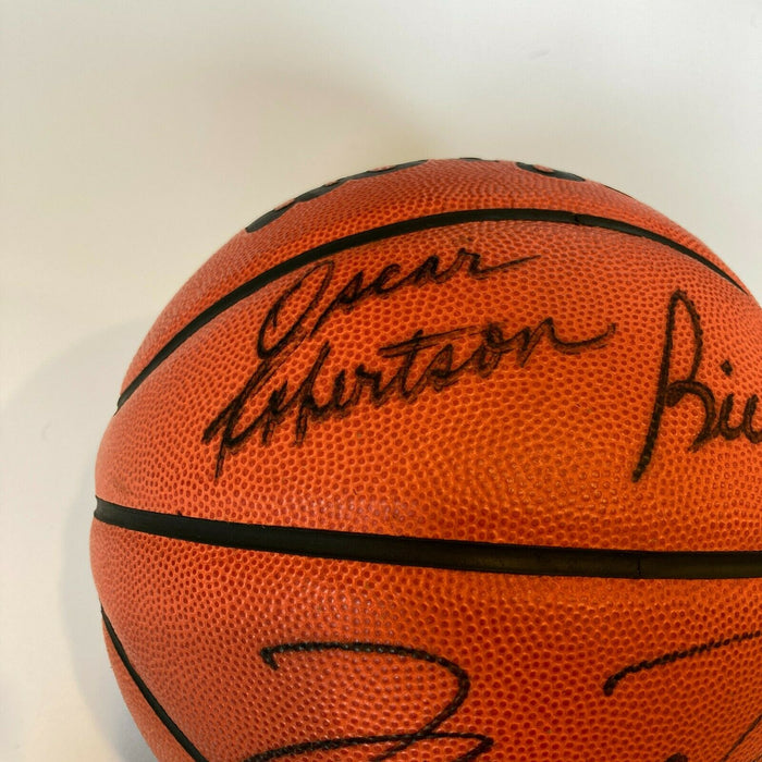 Michael Jordan Bill Russell Magic Johnson Larry Bird Signed Basketball UDA COA