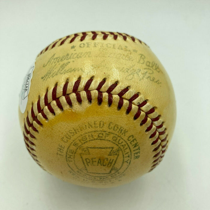 Jim Lemon Signed 1950's Official American League Harridge Baseball JSA COA