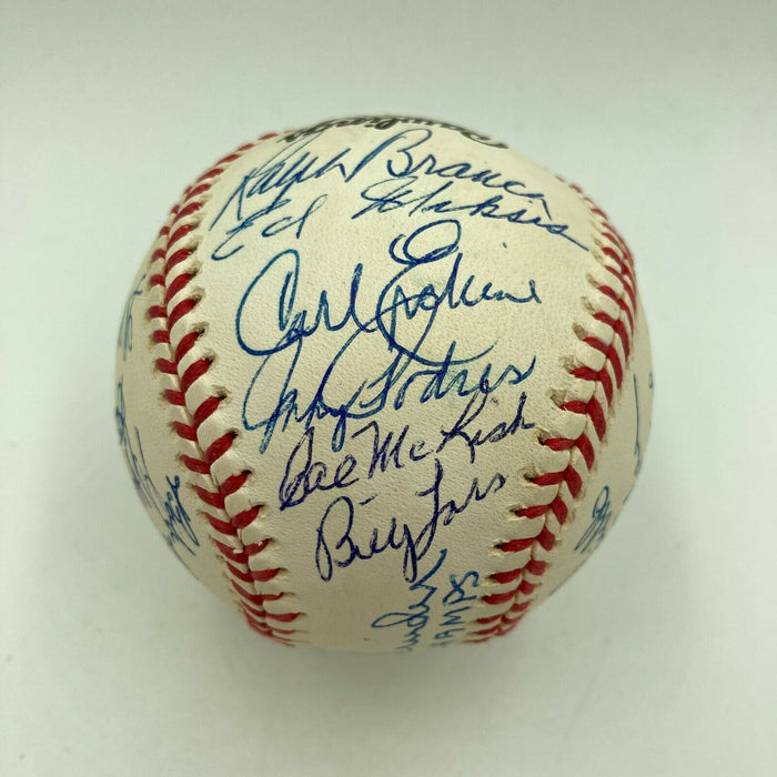 1955 Brooklyn Dodgers Team Signed Jackie Robinson Day Baseball Steiner COA