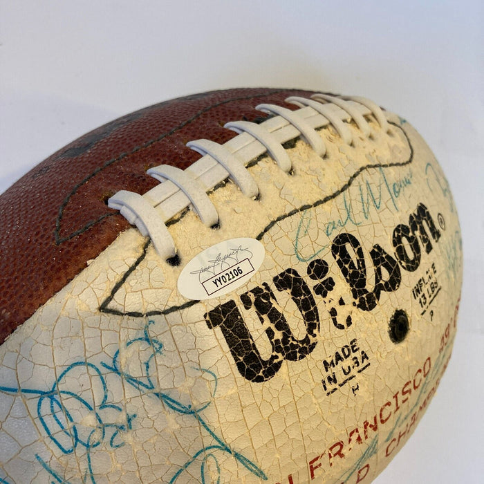 1984-85 San Francisco 49ers Team Signed Super Bowl World Champs Football JSA