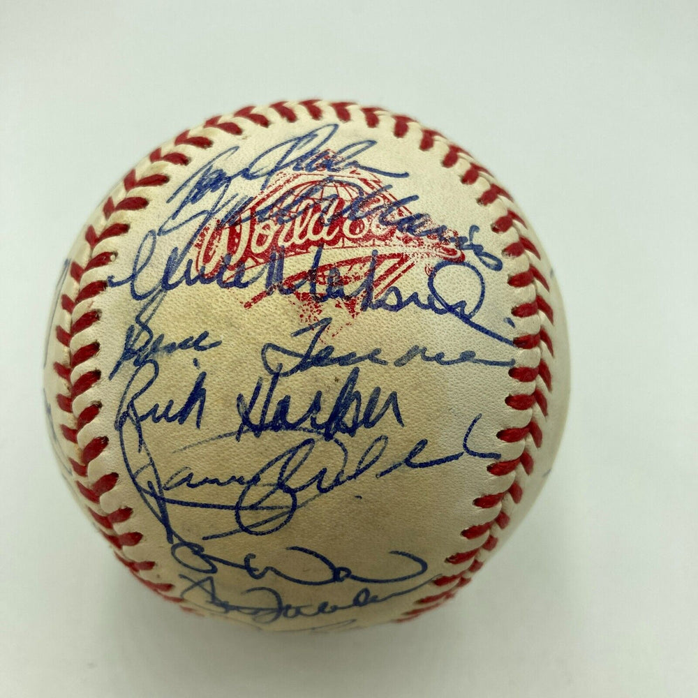 1992 Toronto Blue Jays World Series Champs Team Signed W.S. Baseball JSA COA