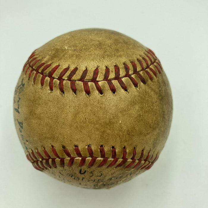 World War 2 1942 USS Constitution Championship Game Used Team Signed Baseball