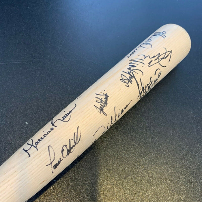 1996 New York Yankees World Series Champs Team Signed Bat Derek Jeter JSA COA