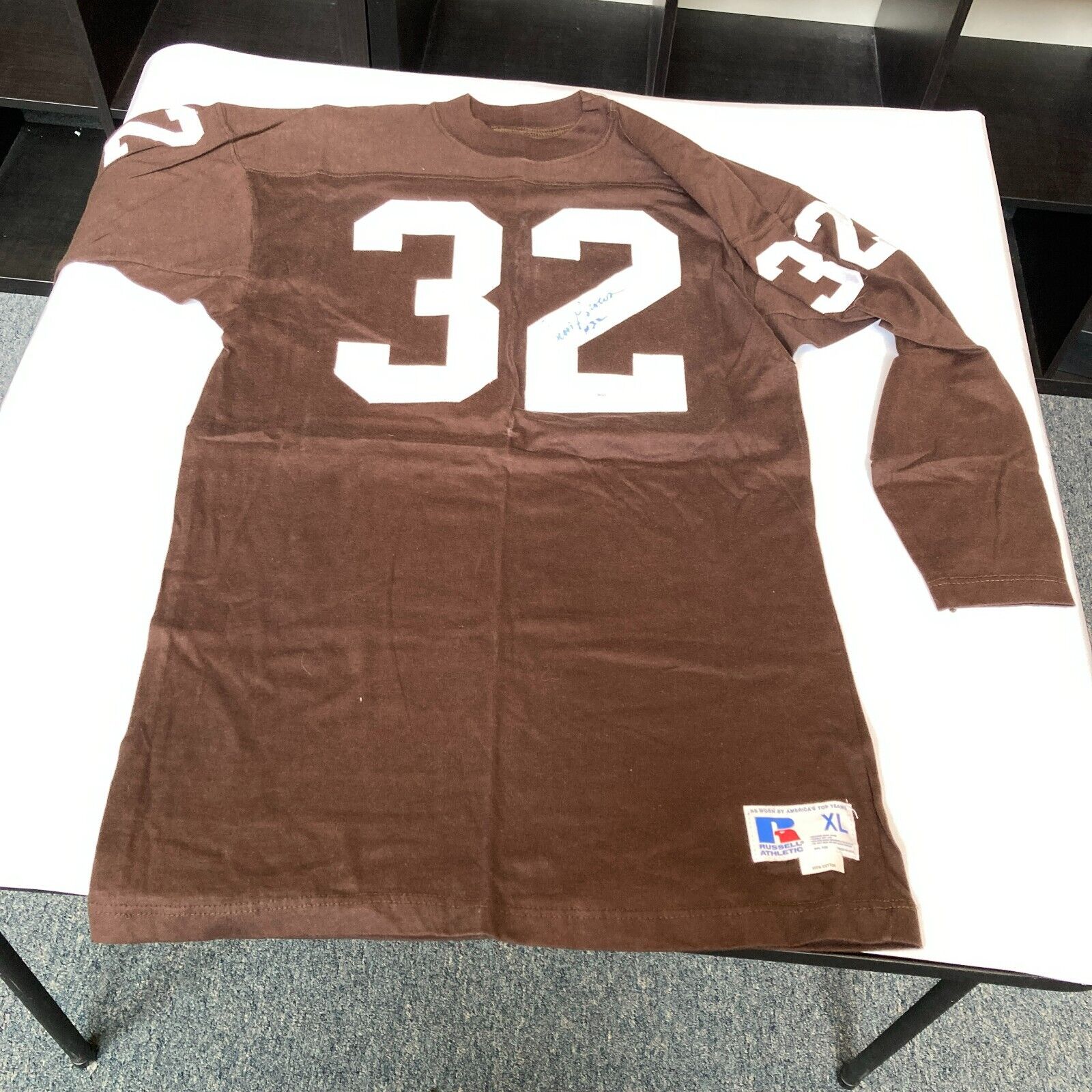 Jim Brown Autographed Framed Browns Mitchell & Ness Jersey - The