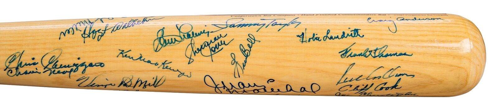 Willie Mays New York Giants Hall Of Fame Signed Cooperstown Bat 32 Sigs JSA COA