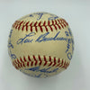 Beautiful 1960 Chicago Cubs Team Signed Baseball Ron Santo Lou Boudreau JSA COA