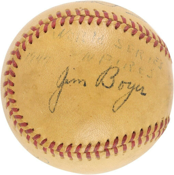 1947 World Series Game Used Baseball Bill McGowan Signed Yankees Dodgers PSA DNA