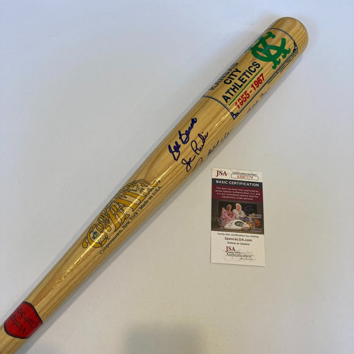Catfish Hunter Kansas City A's Multi Signed Cooperstown Baseball Bat JSA COA