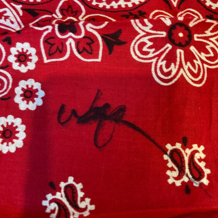 Willie Nelson Signed Autographed Handkerchief With JSA COA