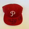 Jim Bunning & Johnny Callison Signed Philadelphia Phillies Baseball Hat JSA COA