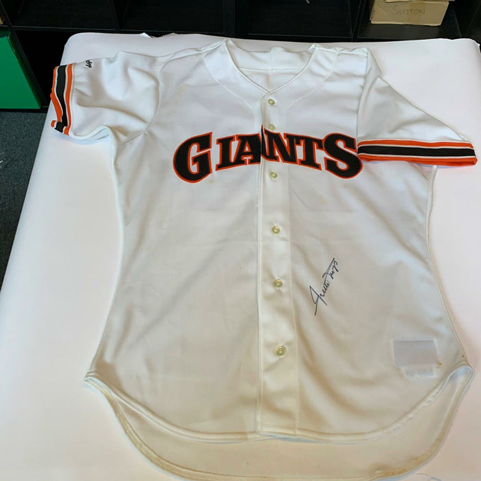 Beautiful Willie Mays Signed 1989 San Francisco Giants Game Issued Jersey JSA