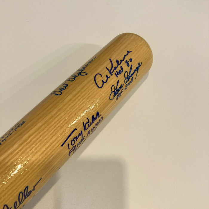 Yogi Berra Whitey Ford Tom Seaver Hall Of Fame Multi Signed Baseball Bat JSA COA
