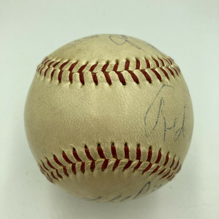 Rocky Marciano Satchel Paige Red Grange Sports Legends Signed Baseball Beckett