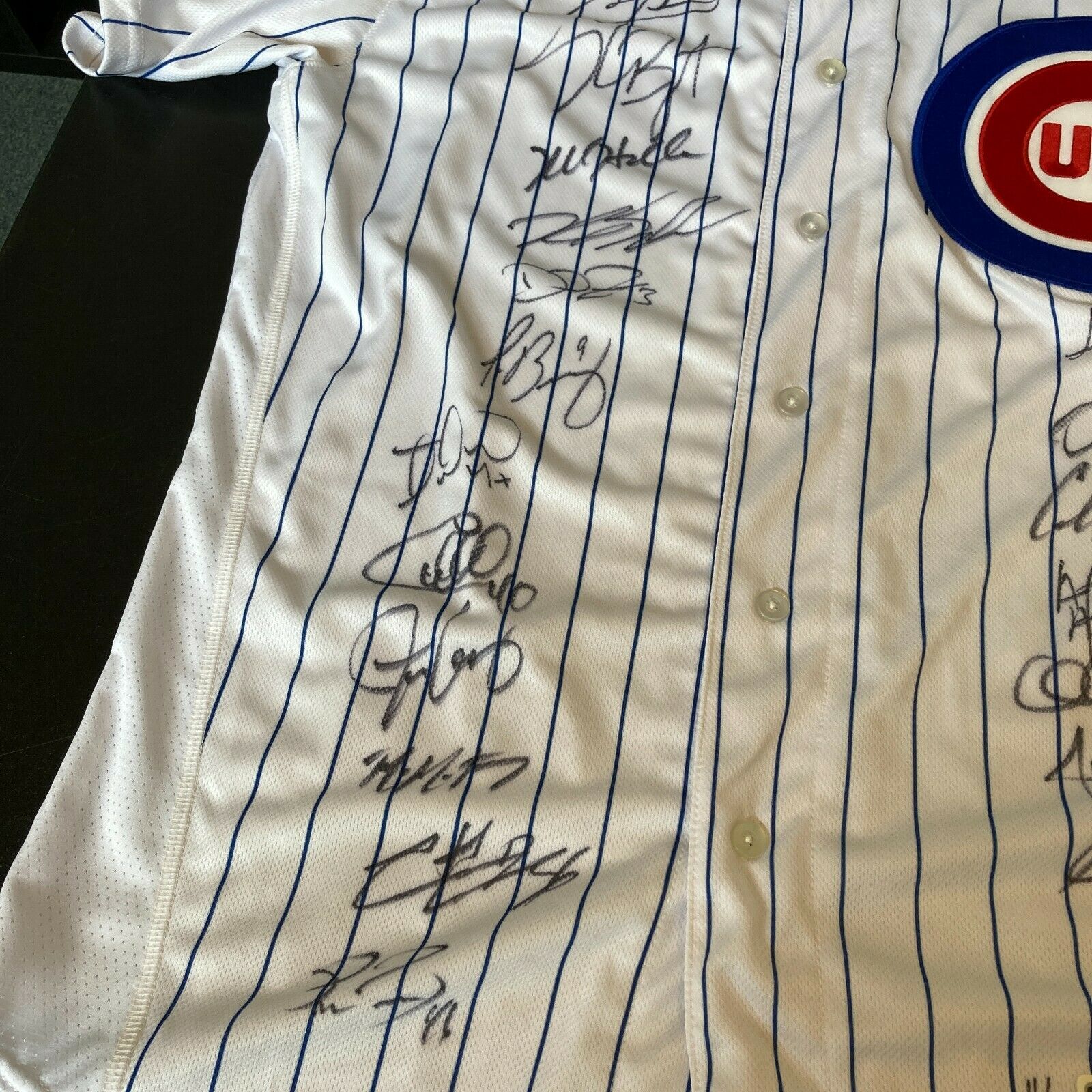 2016 World Series Cubs Jersey Team-Signed by (26) with Kris Bryant, Ben  Zobrist, Addison Russell, Jon Lester, Dexter Fowler With Multiple  Inscriptions (Schwartz COA)