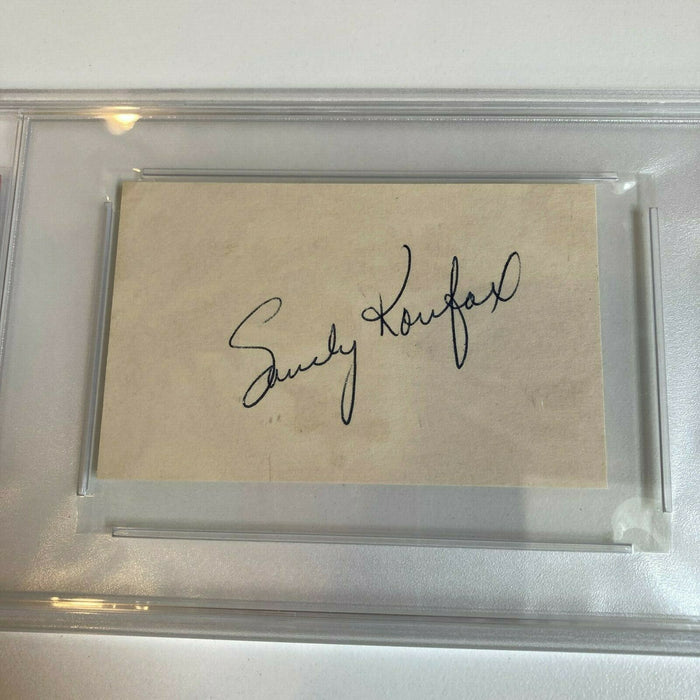 Sandy Koufax 1950's Rookie Era Signed Autographed Index Card PSA DNA