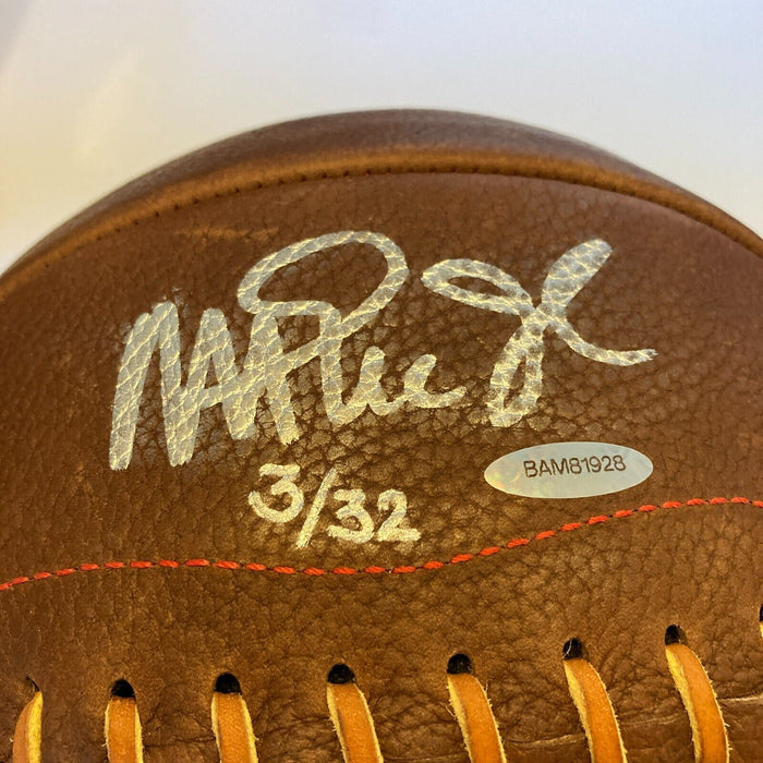 Magic Johnson Signed Naismith Leatherhead Basketball #3/32 UDA Upper Deck COA