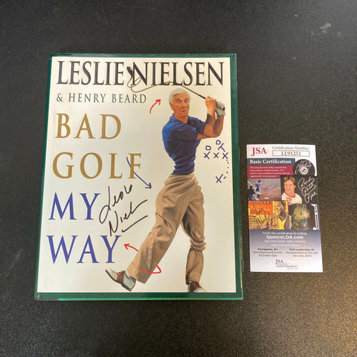 Leslie Nielsen Signed Autographed Bad Golf My Way Book With JSA COA