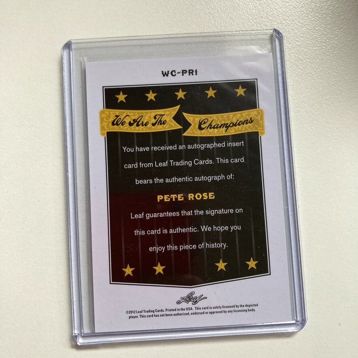 2012 Leaf Pete Rose Auto Signed Autographed Baseball Card
