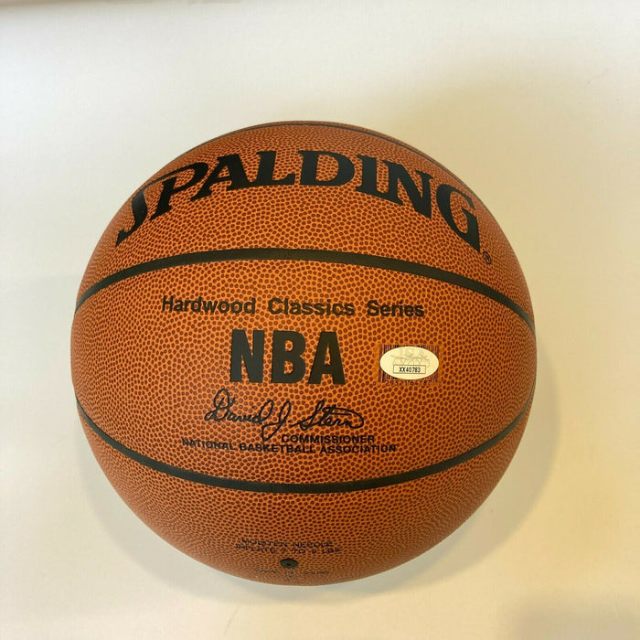 Hall Of Fame Induction Multi Signed Basketball Jim Boeheim JSA COA