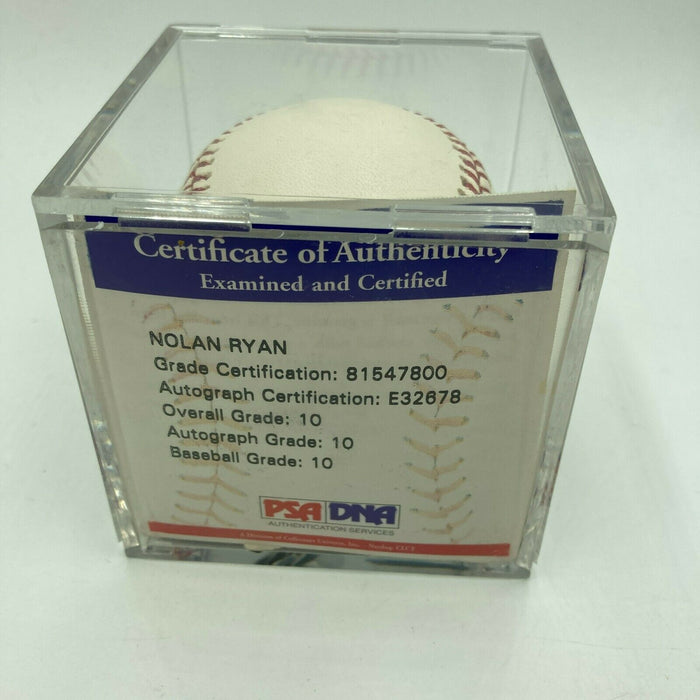 Nolan Ryan Signed Major League Baseball PSA DNA Graded GEM MINT 10