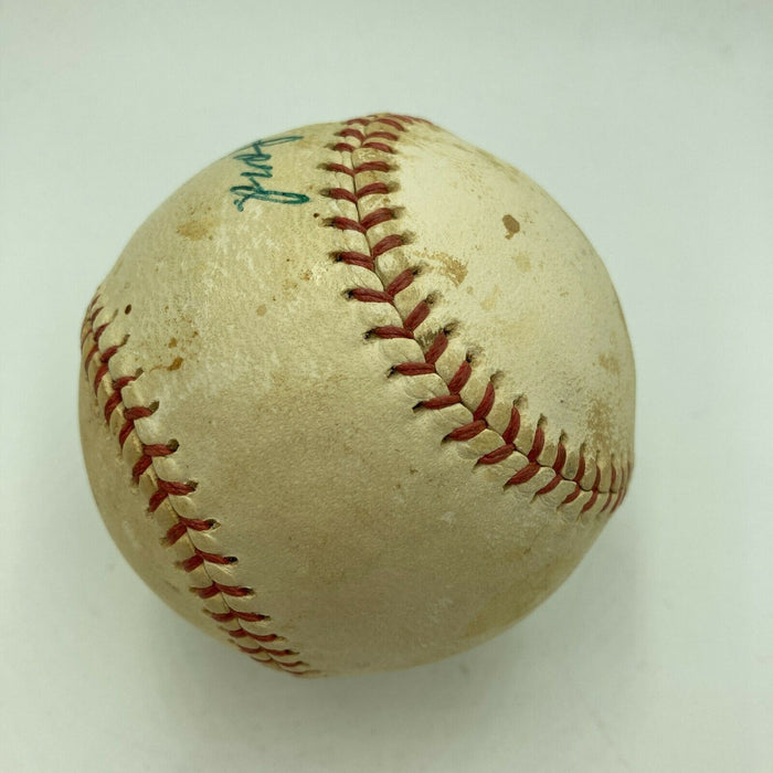 Extremely Rare Wahoo Sam Crawford Single Signed Baseball Dec. 1968 HOF JSA COA