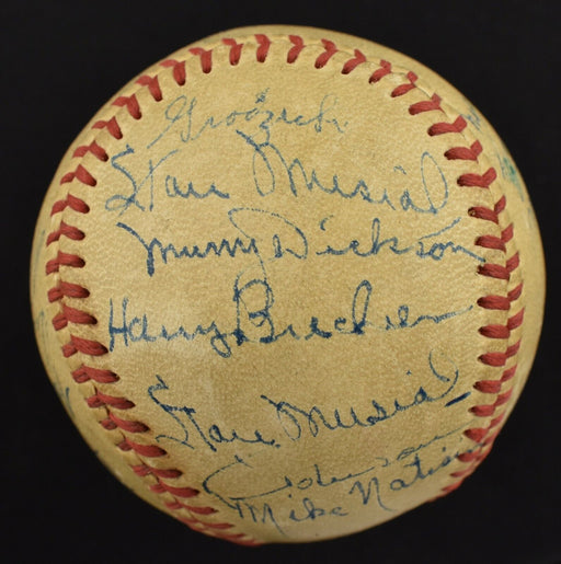 Nice 1948 St. Louis Cardinals Team Signed NL Baseball Stan Musial With JSA COA