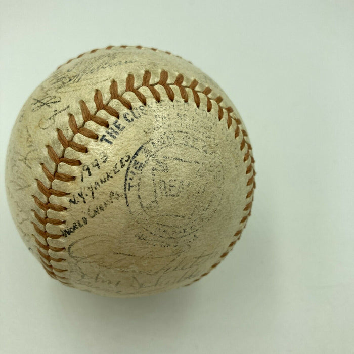 Rare 1943 New York Yankees World Series Champs Team Signed Baseball JSA COA