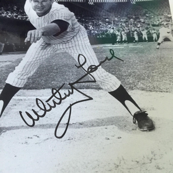Vintage Whitey Ford Signed Autographed 8x10 NY Yankees Photo With JSA Sticker