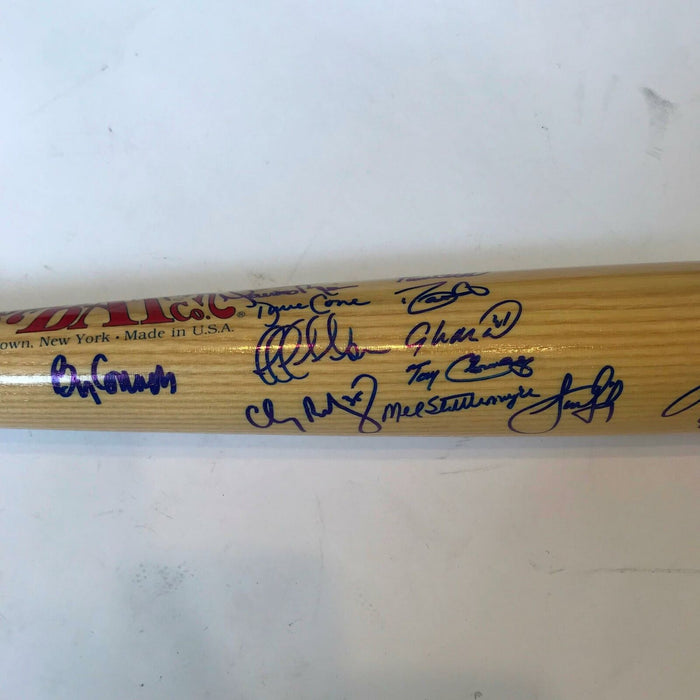 2000 NY Yankees WS Champs Team Signed Bat Derek Jeter Mariano Rivera JSA COA