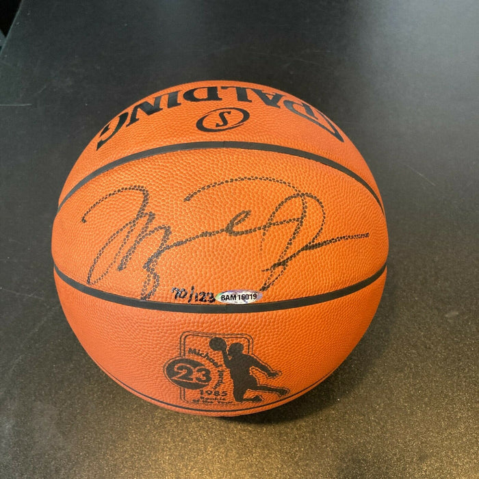 Michael Jordan Signed Spalding 1985 Rookie Official NBA Game Basketball UDA COA