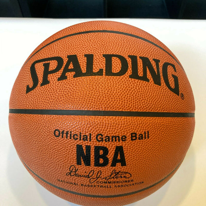 Karl Malone #32 Signed Spalding Official NBA Basketball With JSA COA