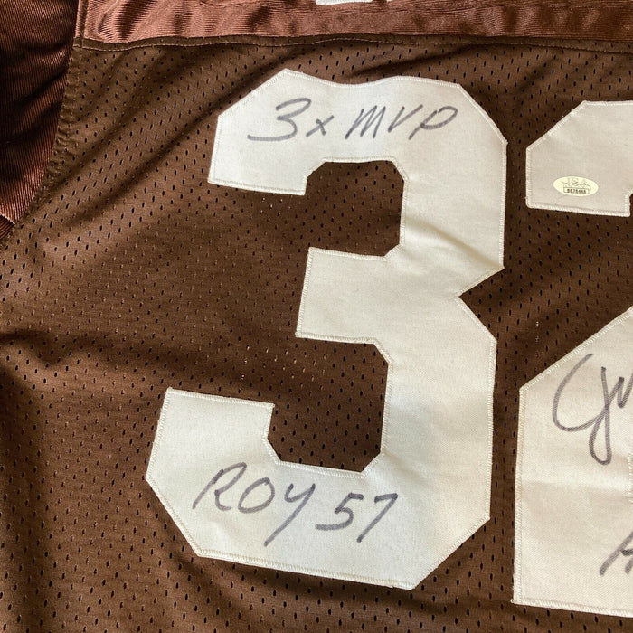 Jim Brown "ROY 1957 3X MVP HOF 1971" Signed Cleveland Browns Jersey JSA COA