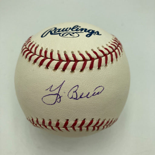 Yogi Berra Signed Rawlings John Hancock Official Baseball JSA COA
