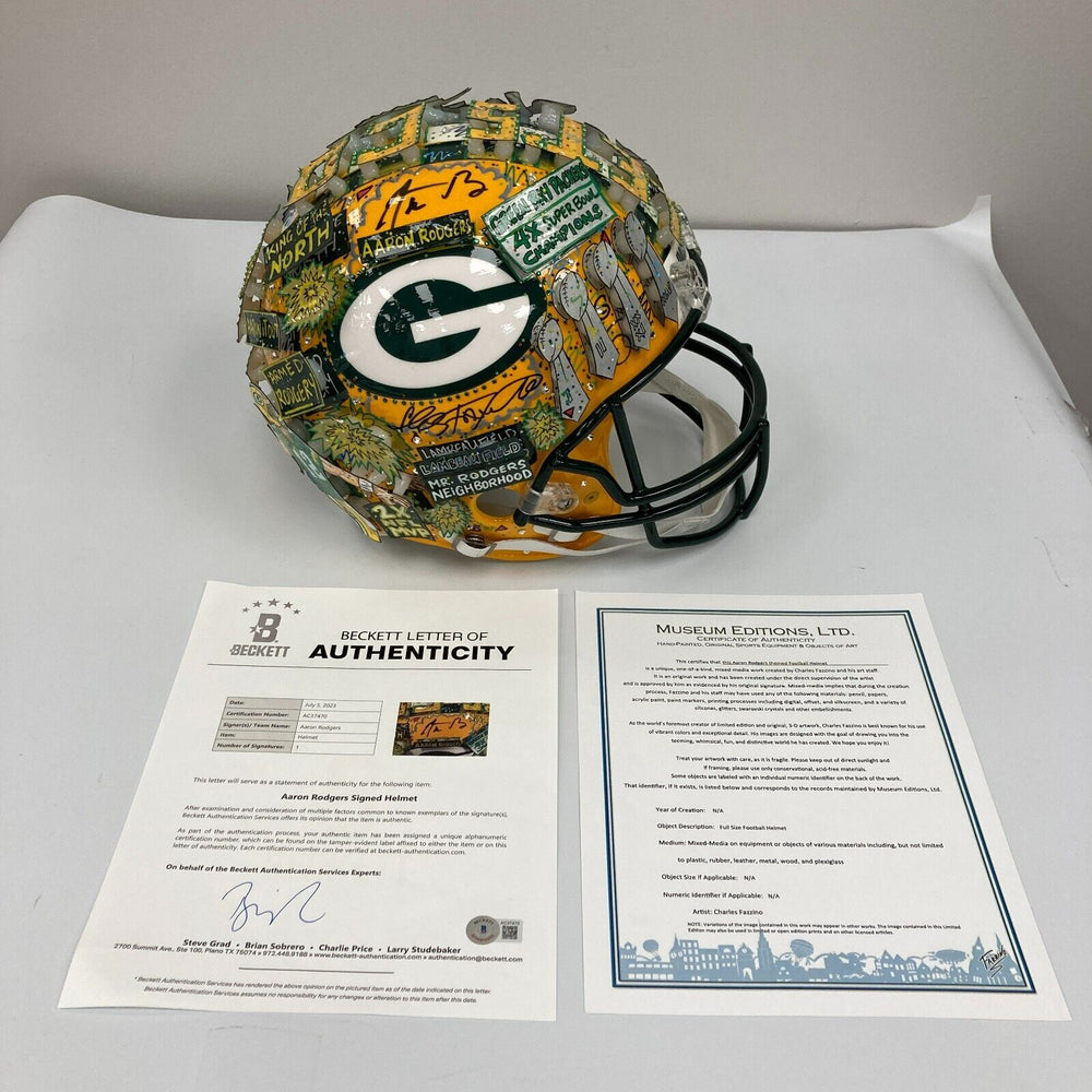 Aaron Rodgers Autographed Packers Chrome Replica Full-Size