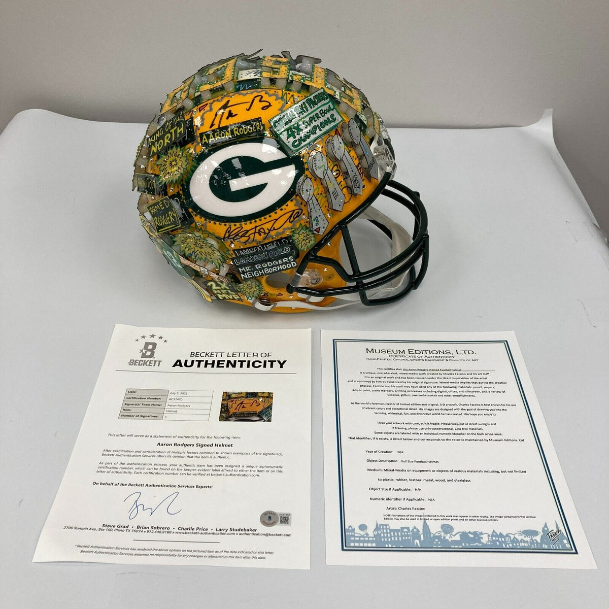 Retro Seventies Green Bay Packers Football Helmet Art