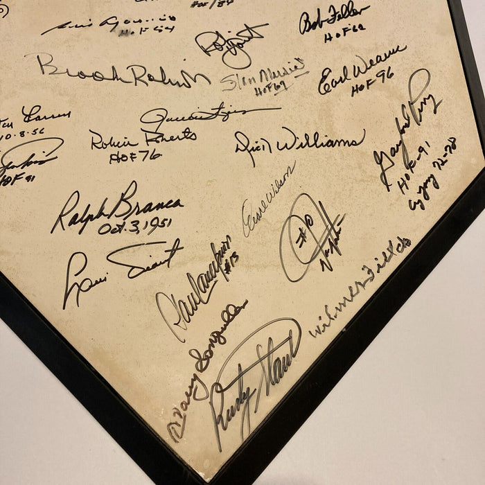 Hall Of Fame Legends Signed Home Plate 27 Sigs With Stan Musial MLB Holograms