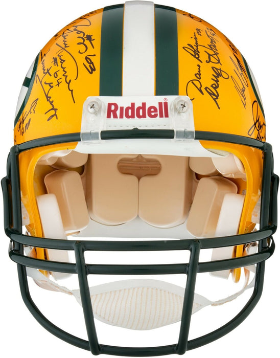 1966 & 1967 Green Bay Packers Super Bowl I & II Champs Team Signed Helmet PSA