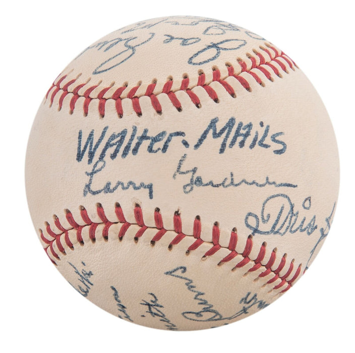 1920 Cleveland Indians WS Champs Team Signed Baseball Ray