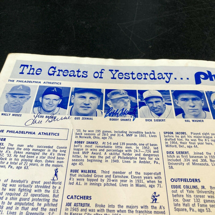 1970 Philadelphia Phillies VS Athletics Old Timers Game Multi Signed Program