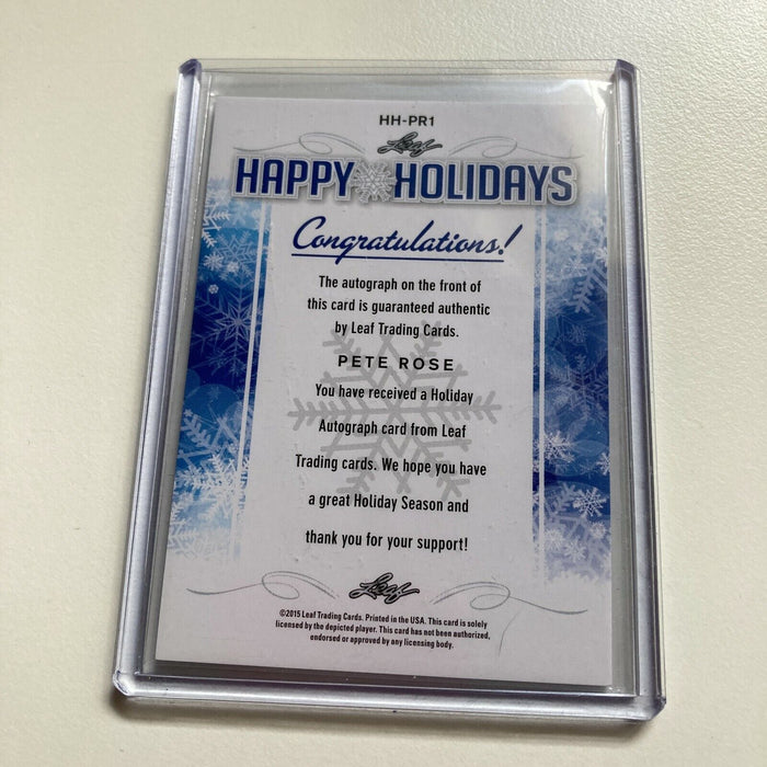 2015 Leaf Pete Rose #15/25 Auto Signed Autographed Baseball Card