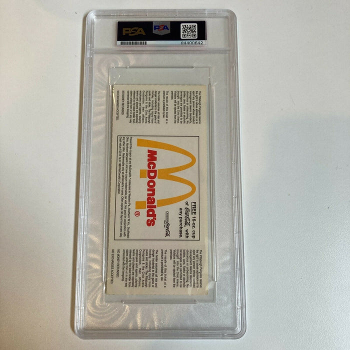 Mario Lemieux & Jaromir Jagr Signed 1991 Stanley Cup Ticket PSA DNA Penguins