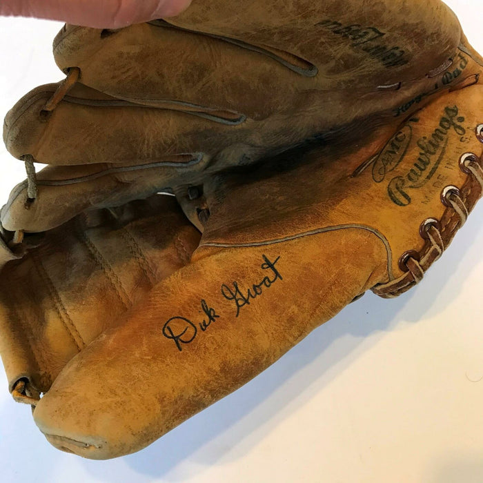 Dick Groat Signed 1960's Game Model Baseball Glove With JSA COA
