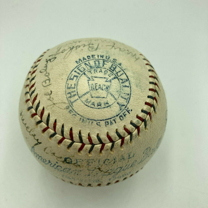 1930 Philadelphia Athletics A's World Series Champs Team Signed Baseball JSA COA