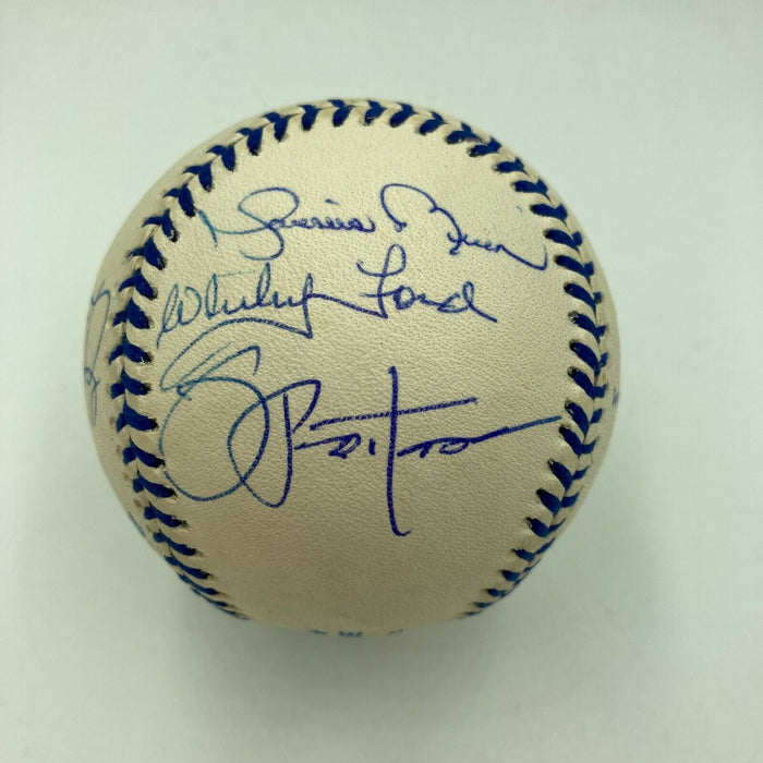 Derek Jeter & Mariano Rivera Signed Joe Dimaggio Day Baseball Steiner COA