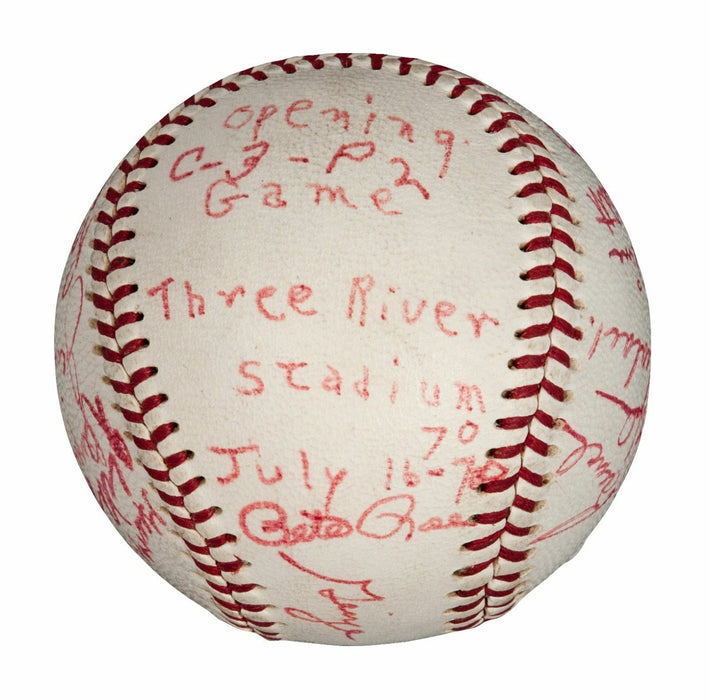 1970 Three Rivers Stadium Opening Game Cincinnati Reds Team Signed Baseball JSA