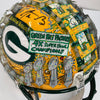 Beautiful Aaron Rodgers Signed Charles Fazzino Pop Art Green Bay Packers Helmet