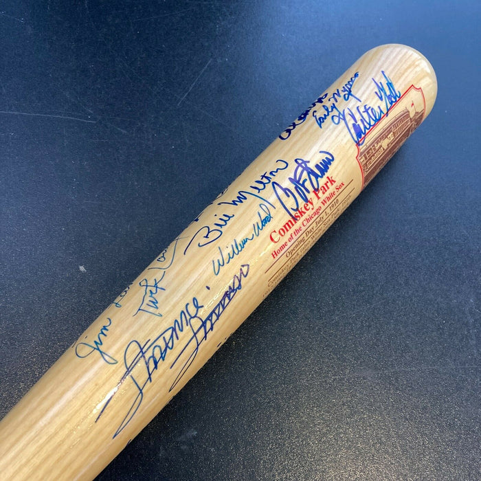 Chicago White Sox Hall Of Fame Legends Signed Cooperstown Baseball Bat JSA COA